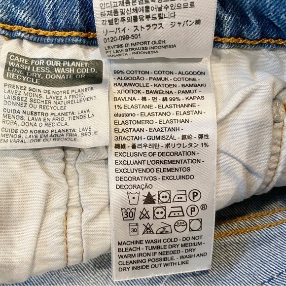 Levi’s 14/15 (32) 501s Shorts, High Rise Womens Denim Shorts Stretch Button Fly - Picture 8 of 14